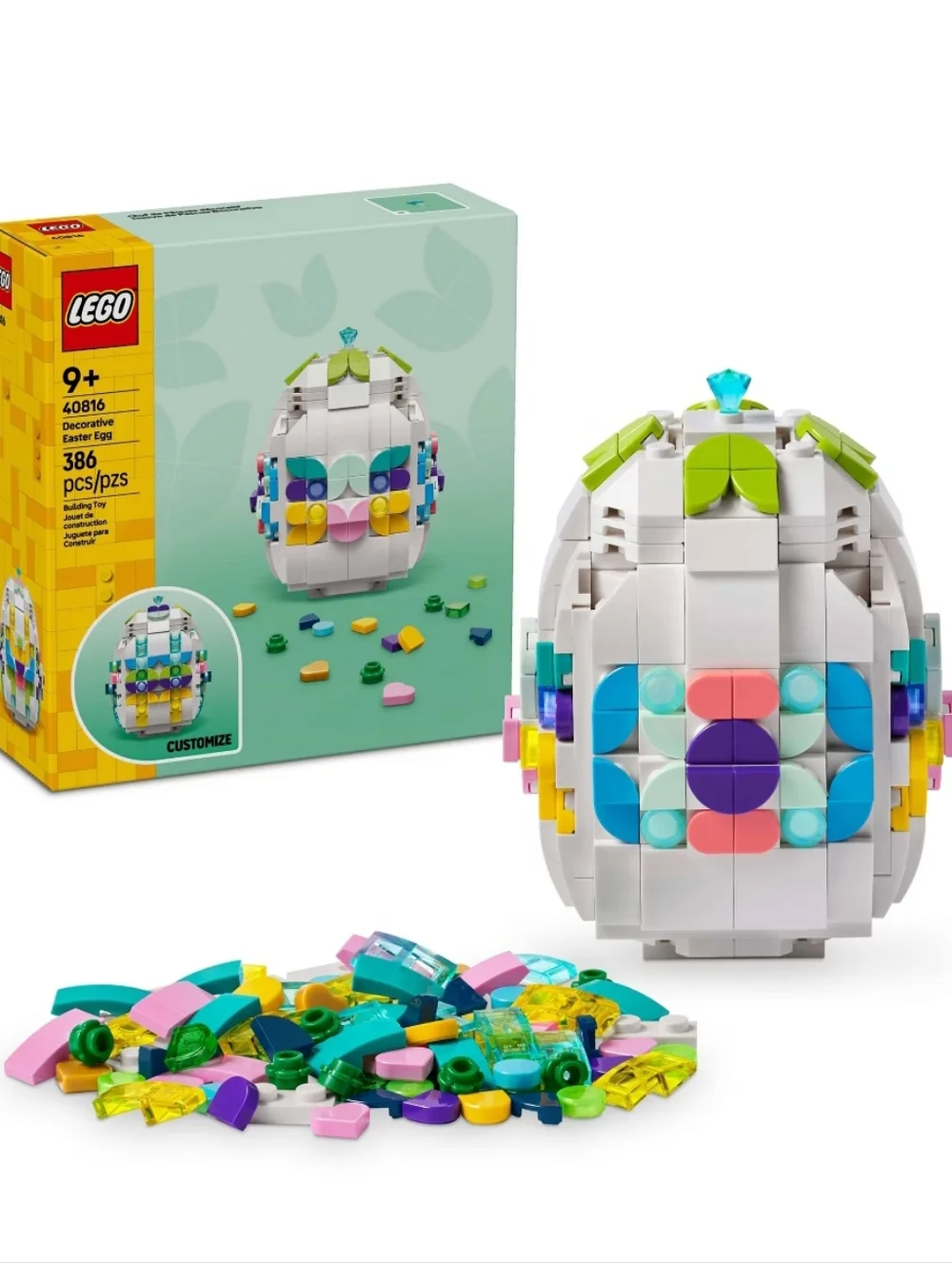 LEGO Decorative Easter Egg Set 386 Pieces #40816 Ages 9+ New Sealed